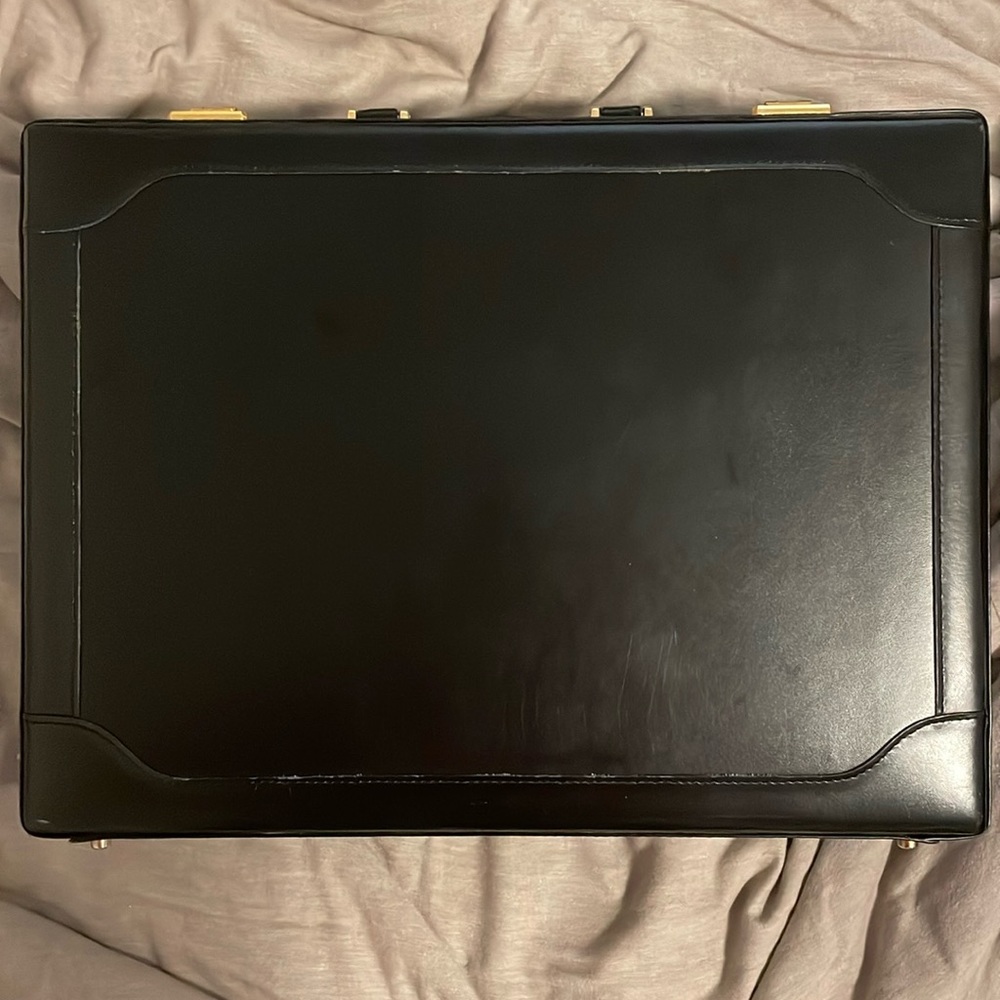 Vintage Black Pegasus Combination Lock Briefcase